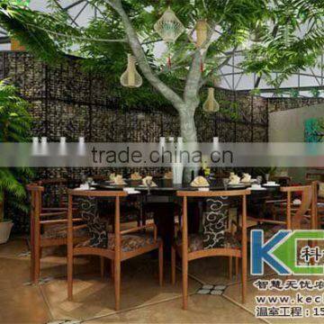 Horticultural Design Hot-Dip Galvanized Steel Pipe Frame Commercial Greenhouse For Holiday photo-4