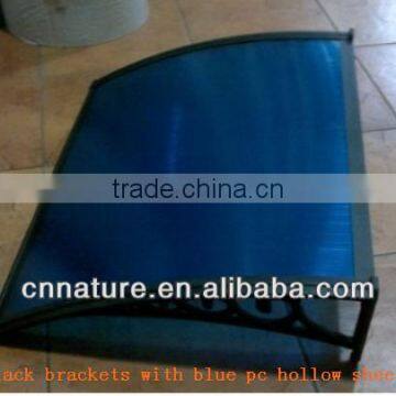 polycarbonate blue window canopy & awning