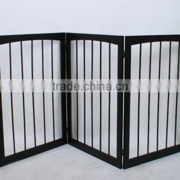 63 Inch Free Standing Folding Wooden Pet Gate Dog Fence photo-2