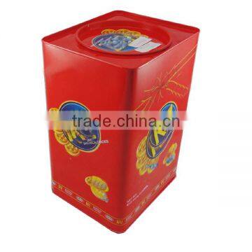 rectangular candy metal tin box