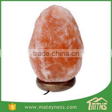 Wood Base Natural Crystal Himalayan Rock Salt Lamp photo-2