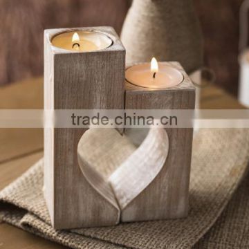 Wooden candle holders