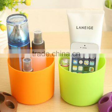 J336 Five Holes Plastic Face Wash Paste And Toothbrush Paste Holder photo-3