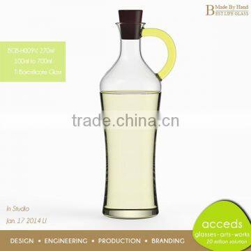 Mouth Blowned Clear Pyrex Aroma Oil Bottle photo-5