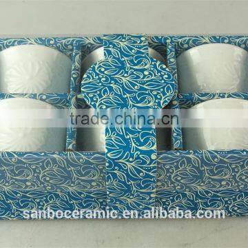 6 Pcs Fancy Coffee Cup With Gift Box.ceramic Cup in Stock photo-2