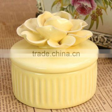 Rose ceramic jewelry box