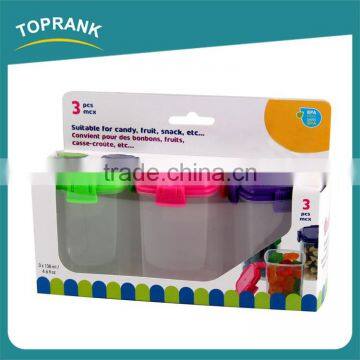 Food Storage Container 3pcs 138ml Small Plastic Candy Food Storage Container Set photo-2