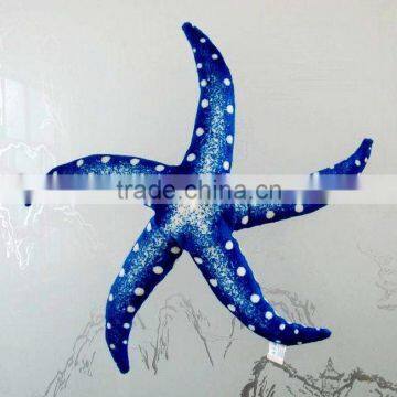 Decor Wild Republic Plush Blue Textured 5-Point Starfish Stuffed Pillow Toy