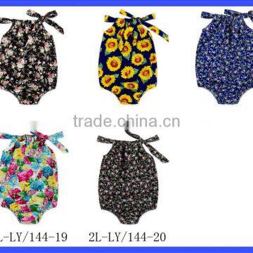 Baby Cotton Designs Fancy Smocked Bubble Rompers Jumpsuits Vintage Ruffle Baby Girl Romper photo-6