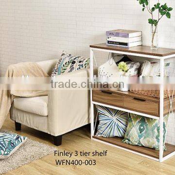 living room MDF high quality wooden stand 3 tier shelf