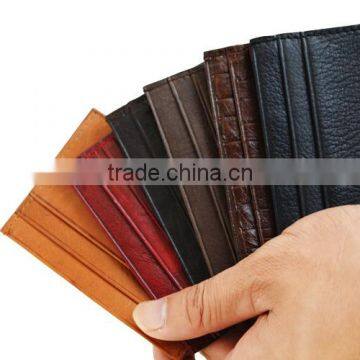 Top grain leather in top quality leather card holder 5-slot credit card holder for business