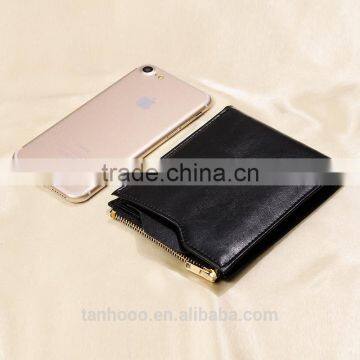 Commercial Custom Business Personalized Unisex Wholesale Genuine Leather RFID Blocking Card Holder Wallet photo-2