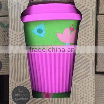 Bamboo Fiber Coffee Mug With Silicone Band photo-4