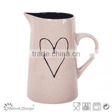Hot Selling Delicate Handpainting Stoneware Houseware Ceramic Pitcher photo-3