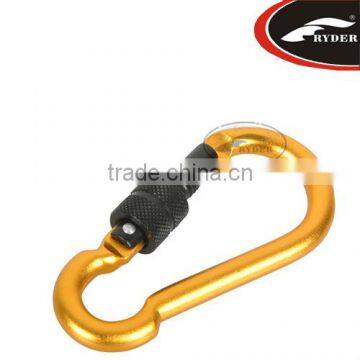 7cm Aluminum Outdoor Gourd Shape Locking carabiners Key Ring