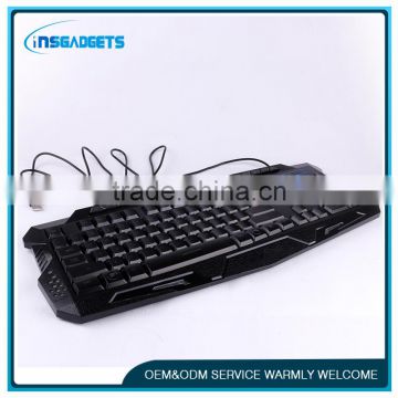 3-color LED Gaming Keyboard,Colorful LED Illuminated Backlight usb Gaming keyboard