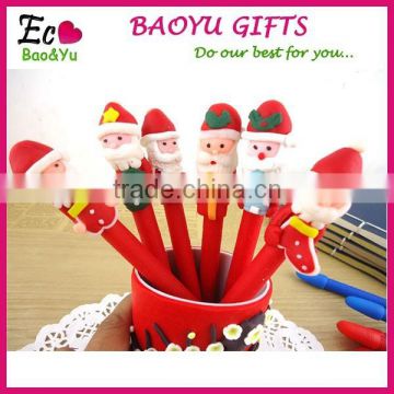 Christmas Gifts Christmas Polymer Clay Pen Wholesale Custom Logo Promotional Ballpoint Pen Cheap Polymer Clay Pen