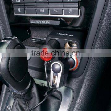 2 Sockets Car Charger Cigarette Lighter Adapter With USB for IPhone , Tablet photo-2