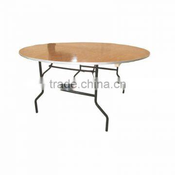 Natural Plywood Dining Folding Table for Banquet Wedding photo-4