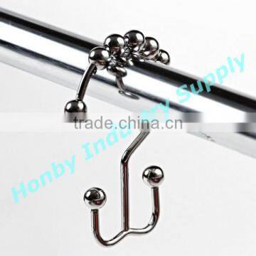 Wholesale 80mm Bathroom Metal Double Hook Curtain Ring photo-5
