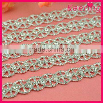 Silver Roll Rhinestone Cup Chain for Decoration WRC-312 photo-3