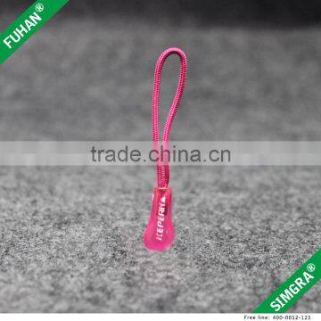 Pink Color Embossed Zipper Puller and Slider for Bag