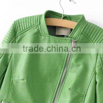 2016 High Quality Guangzhou Wholesale New Fashon Green Women Jacket Model photo-5