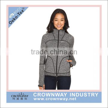 women slim fit tech cationic knit trainning jacket