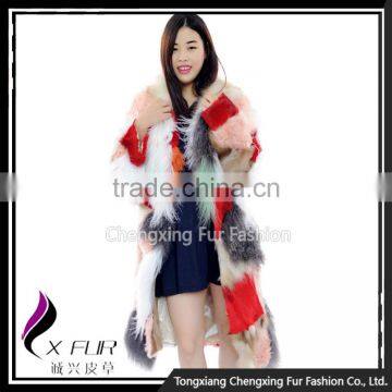 CX-G-A-58 Patchwork Mongolia Tibetan Lamb Fur Winter Fur Coat photo-2