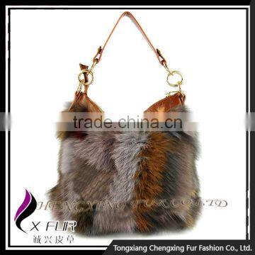 CX-H-50B Fox Fur Ladies Fashion Genuine Leather Handbags