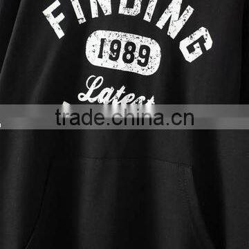 Plus Size Print Letters Ruffle Fleece Hoody Women Long Hoodie Dress With Hooded photo-4