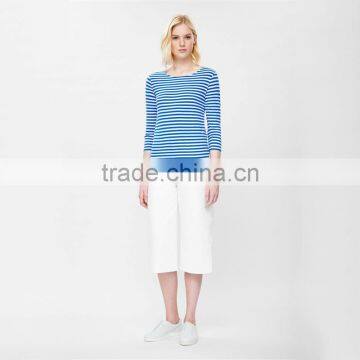 100% Linen Stripe Design Fashion Blouses Custom t Shirt Turkey photo-4