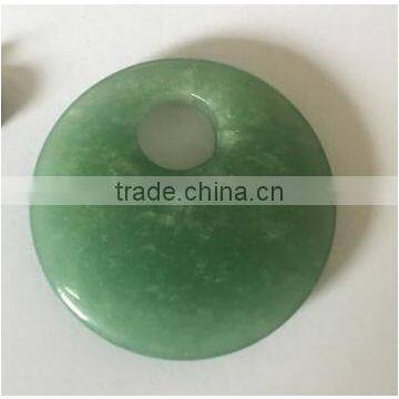 Custom Own Circle Natural Stone Pendant Necklace With Knotted Cord New Circle Natural Stone Pendant Necklace for Her 2017 photo-5