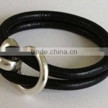 double wrap Leather bracelet, Leather Bangle for girls and boys, unisex leather bracelet