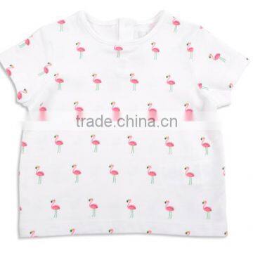 JannyBB Latestn 2017 Rose Applique Strips Jersey Wholesale Girls Shirt photo-2