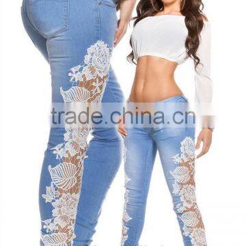 Women Brand Pants Ladies Casual White and Black With Waist-length Ripped Distressed Female Jeans photo-3