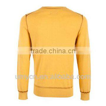 2014 Men's Ribbed Knitted Color-block V Neck Pullover Sweater