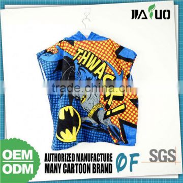 High Standard Customized Logo Printed Amazing Price Hooded Towel/Poncho For Children