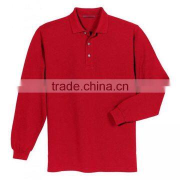 Cheap Wholesale Clothing Polo Collar Mens Long Sleeve Custom Plain Polo Tshirt photo-2