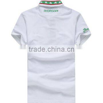 Custom Mens Blank Polo Shirt 65% Cotton 35% Polyester Blend Contrast Color Collar Custom Polo Shirts photo-2