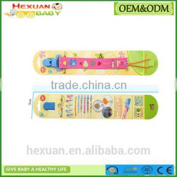 Top Quality Polyester Material Leash, Rubber Band Plastic/metal Nipple Pacifier Clips photo-3