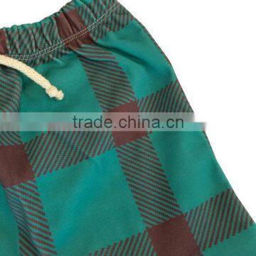 Organic Cotton Knit Jogger Shorts - Rainier Plaid photo-4