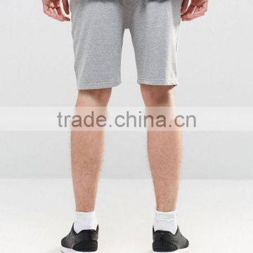 Men's Slim Fit Jersey Shorts With Zips In Grey Marl photo-4