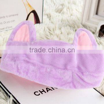 Korean Velvet Cat Ear Headband Women Hair Accessories Wash Shower Cap Head Ornaments Elastic Hair Band Headband photo-2