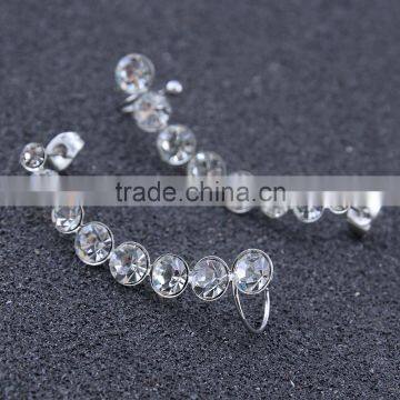 Fashion Jewelry Amazing Cuff Earrings Punk Style Earrings Women Elegant ss Cuff/ear Wrap Clip Crystal Gold Earrings photo-3