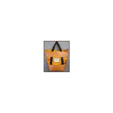 Orange 7 - Pin Locking Canvas Bank Bag With Hand Grip , Locked Deposit Bags