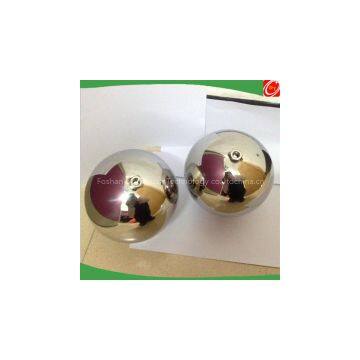 SS304 hollow mirror stainless steel sphere with nut outside