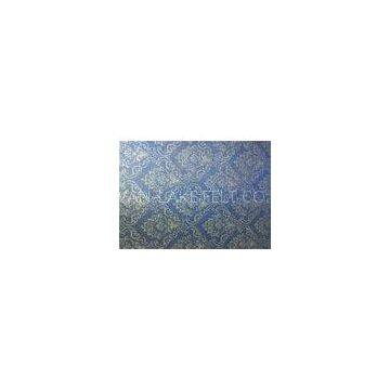 Navy Blue Noise Reduction Acoustic Fabric Wall Panels With Gold Stamp