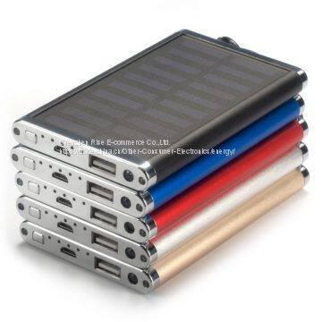 LED light Solar power bank 5000mah solar panel charger