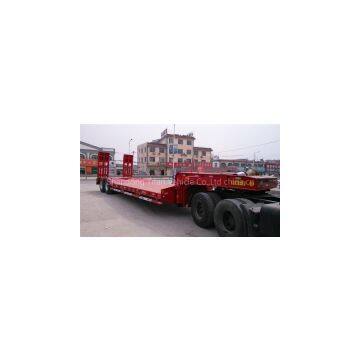 3 axle or 4 axle low flatbed trailer , low bed semi-trailer for sale